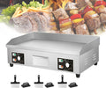 Commercial Electric Griddle 122-572°F, Stainless Steel Teppanyaki Grill Electric Hotplate, Countertop Griddle and Warmer for Restaurant,3500W，4400W