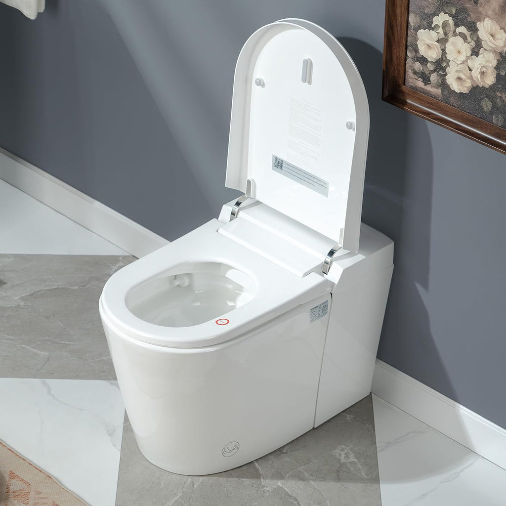 WOODBRIDGE Smart Toilet, Auto Open/Close Lid, Foot Sensor, Auto Flush, Heated Seat, Easy Installation, without Bidet,CHT002