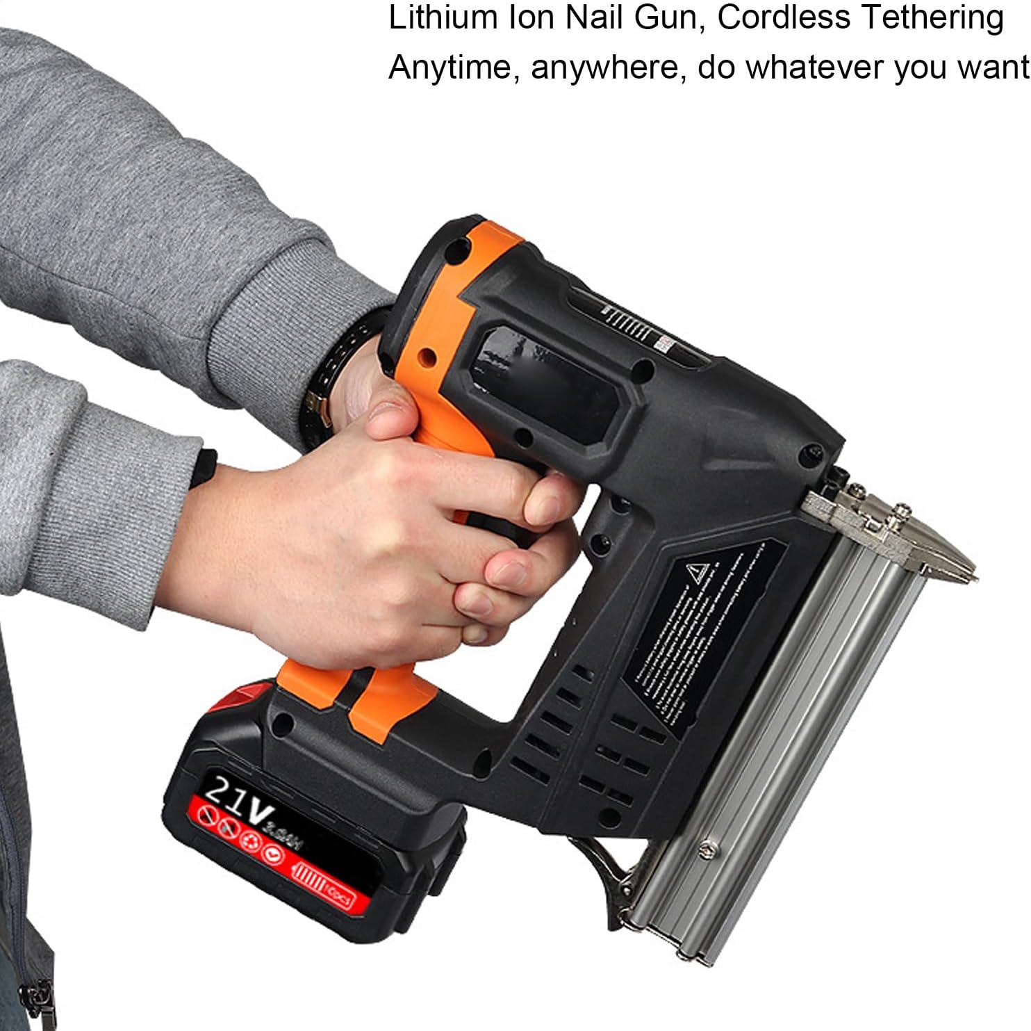 Cordless Electric Brad Nailer Latest Impact Drive Technology Quick Release Ergonomic Design for Tight Spaces Works with BL1850 Batteries