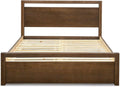Grain Wood Furniture Loft Queen Size Solid Wood Bed, Brushed Mocha
