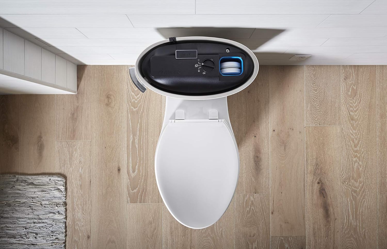 Kohler 20198-0 Betello Comfort Height Two-piece elongated 1.28 gpf toilet with ContinuousClean, skirted trapway, Revolution 360 swirl flushing technology and left-hand trip lever, seat not included