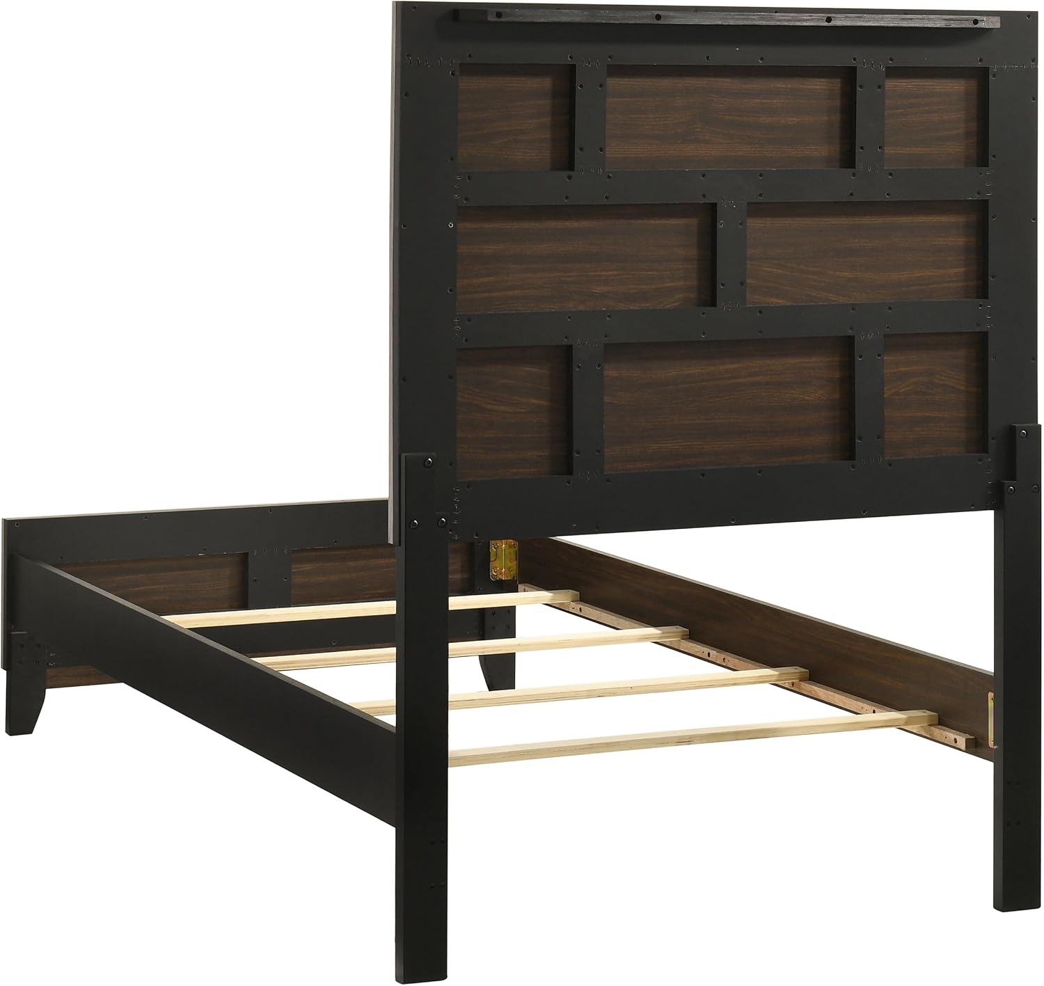 Coaster Home Furnishings - Watson - Wood - 5-Piece Bedroom Set with Panel Headboard and Groove Details - Bedroom - Twin Size - Light Taupe - 215911T-S5