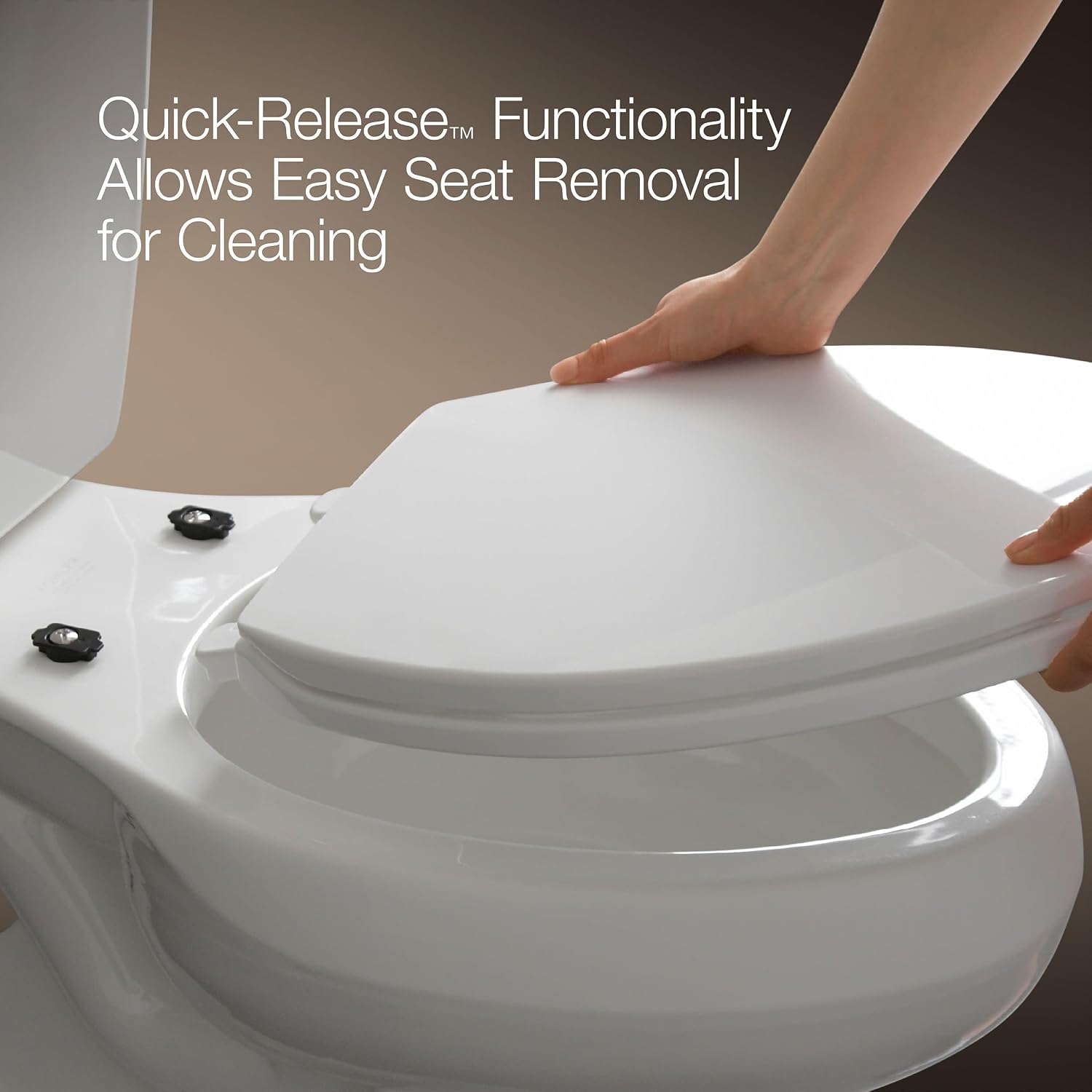 Kohler K-4662-58 Lustra Closed-Front Round Toilet Seat Thunder Grey