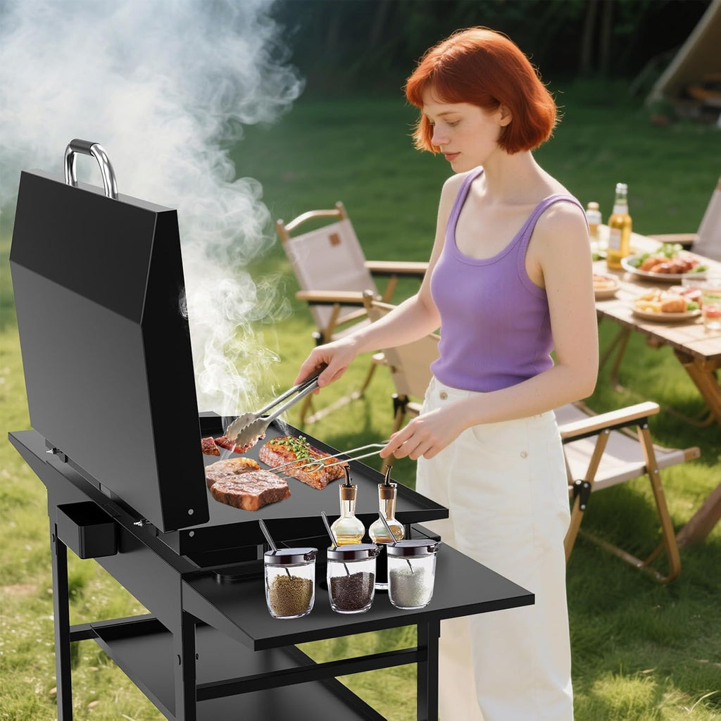 Universal Back Hinged Lid with Durable Handle for 36' Griddles, Griddle Hard Cover Hood for Blackstone 36 Inch 2149 2122 1565 1554 1560 1899 1863 1825 1818 1836 1866 1841 and Other Brand 36' Griddle