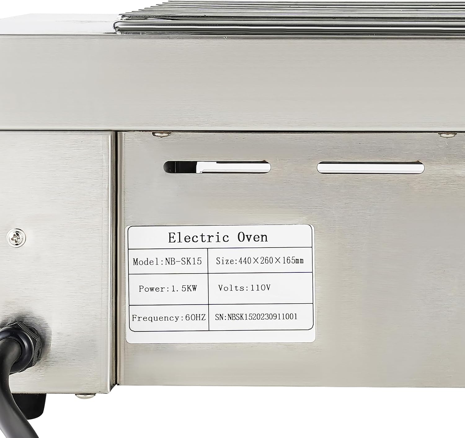 Electric Grill,Barbecue Smokeless Indoor Grill,110V 1.5KW Commercial Electric Countertop Griddles Stainless Steel Adjustable Temperature Control 32-446 ° F for Home or Restaurant Use,Silver