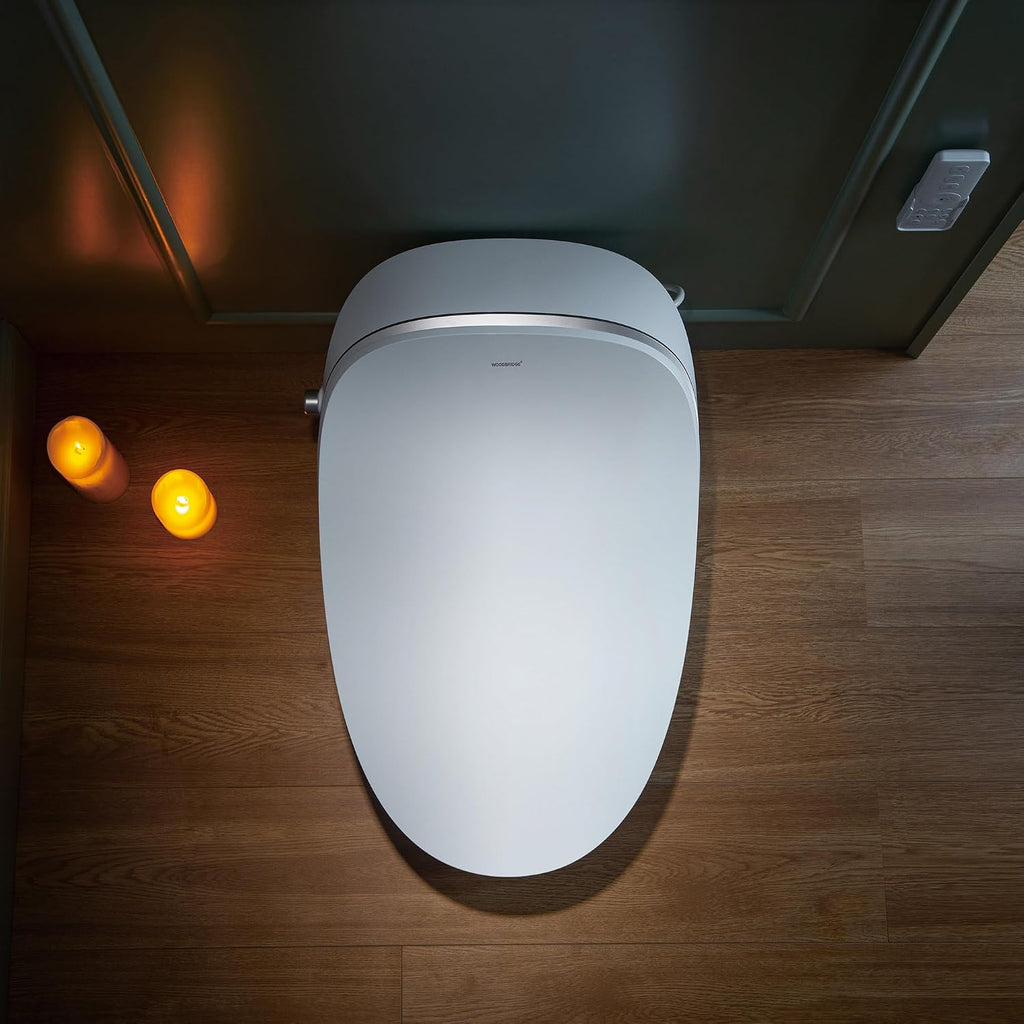 WOODBRIDGE Smart Toilet with Auto Open/Close Lid, Foot Sensor Operation,Dual Auto Flush, Heated Seat, Power Outage Flush,Hygienic Wash,Night Light,LT610