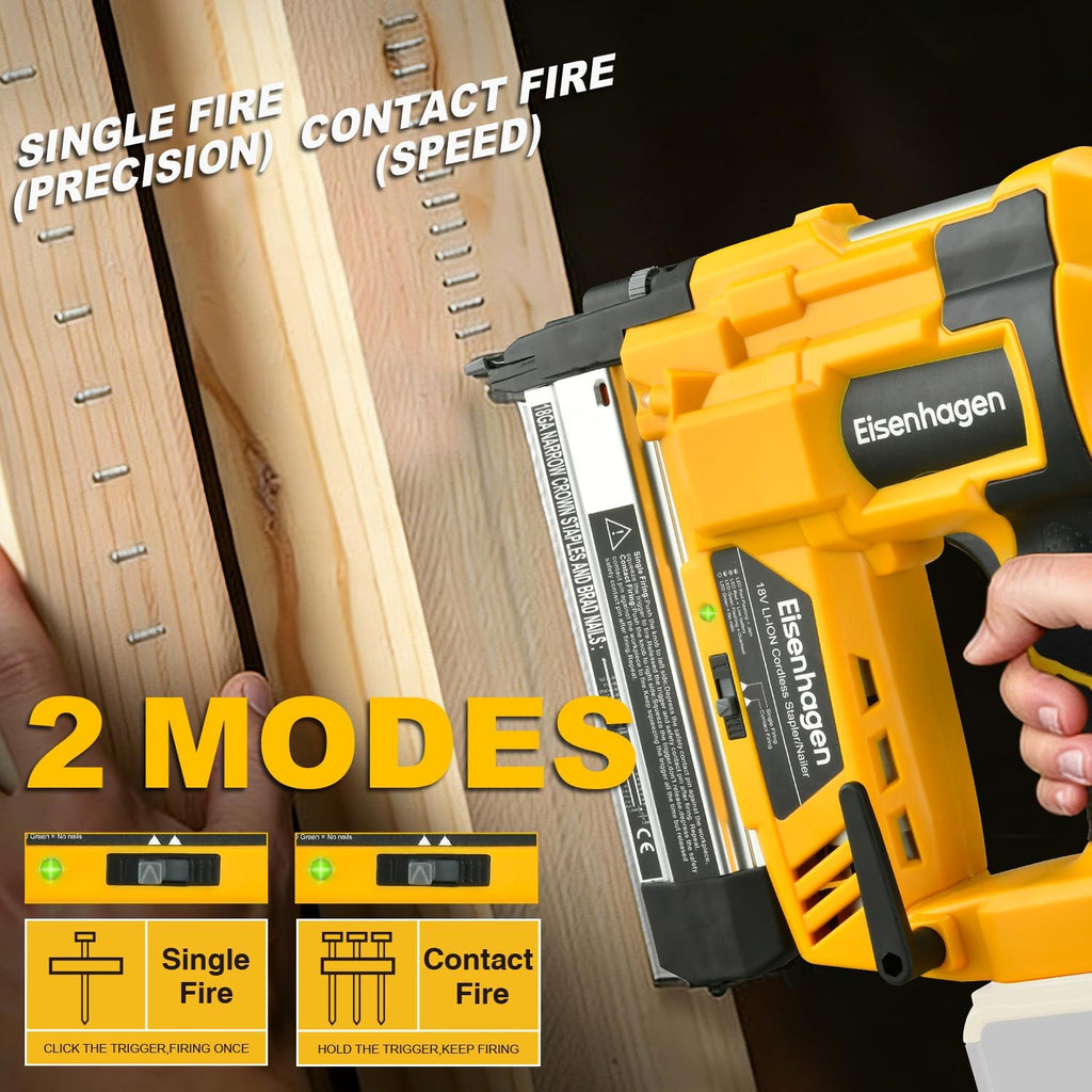 Cordless 2' Brad Nailer Compatible with Dewalt 20V Battery (No Battery and Charger), 2-in-1 Electric Nail Gun, 20V Staple Gun Battery Powered with 1000 Nails for Woodworking & Home