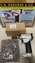 C.S. Osborne & Co. No. 6750 - Pneumatic Decorative Nailer, Free with Galaxy Supply Inc. Baseboard or Nails (Free with one box N-01 Nickel Finish Nails)