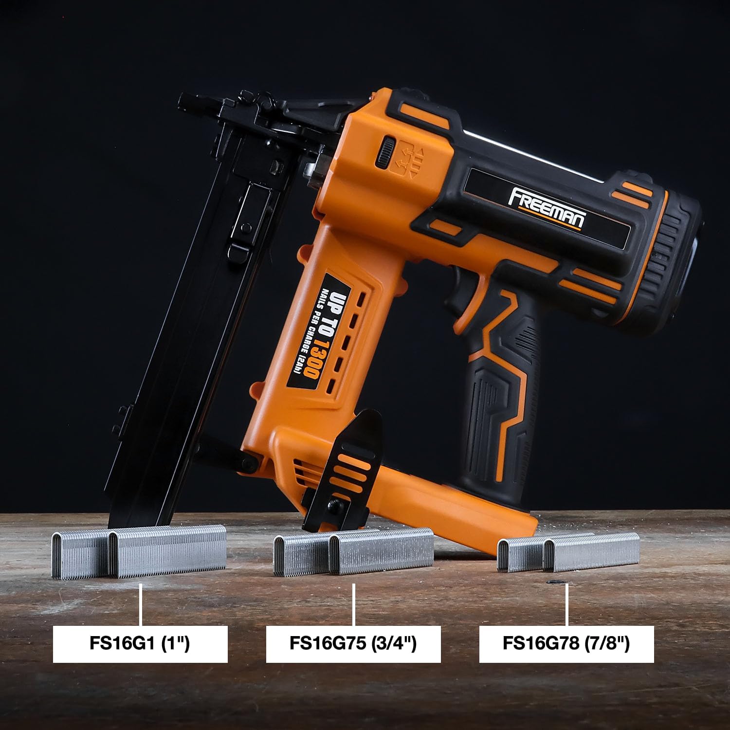 Freeman 20V Cordless Fencing Stapler Kit | 16-Gauge, 1' Staples | 1300 Shots Per Charge | Includes Battery, Fast Charger, Bag | PE20VFS16