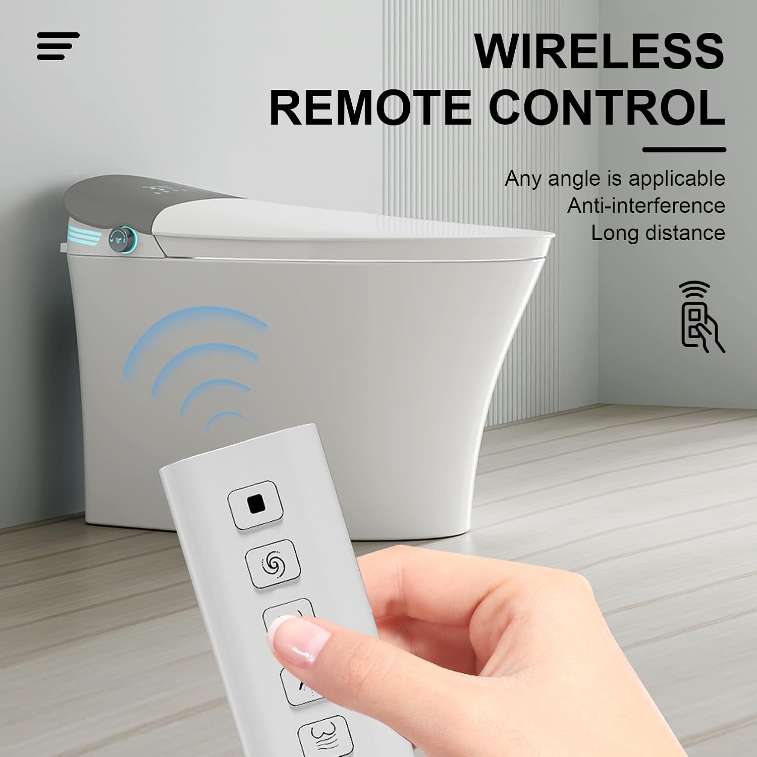 Smart Toilet with Powerful Flush, Bidet with Instant Warm Water, Modern Elongated Tankless Toilet with Foot Sensor, Heated Bidet Seat & Dryer,LED Display, Night Light, Deodorization (White)