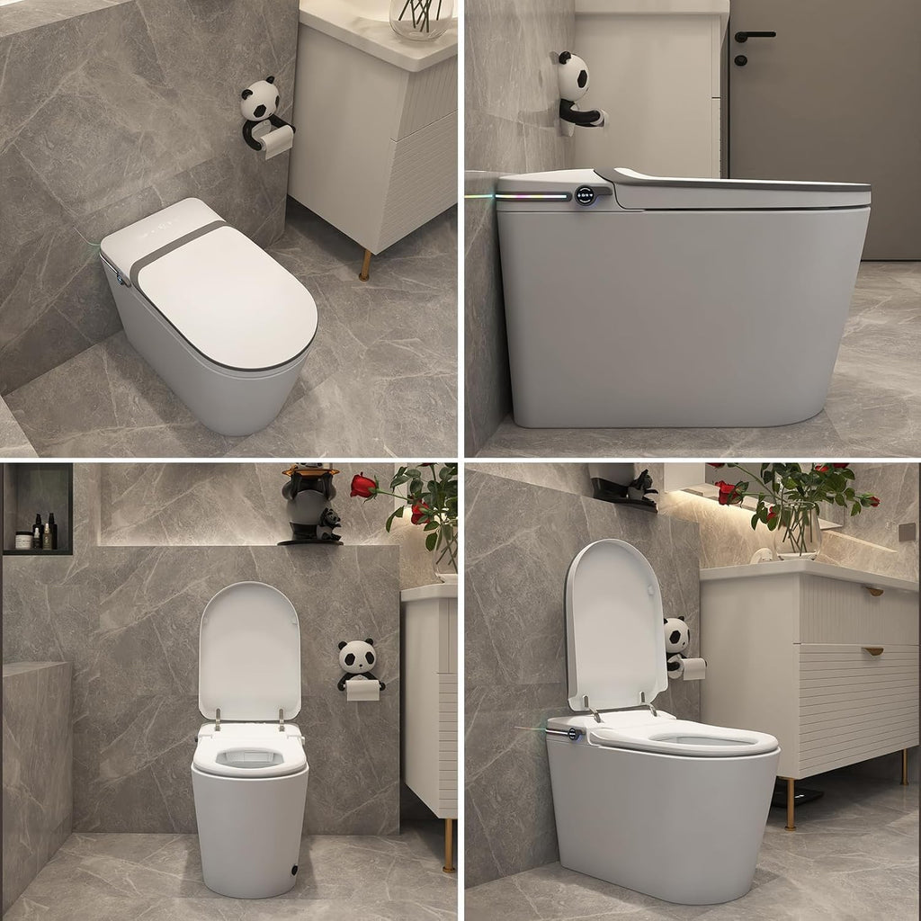 Smart Toilet with Bidet, Bidet Toilet, Modern Smart Toilets, Inteligente Japanese Toilet Seat,Toilet with Bidet Built in, Tankless Electric Toilet With Auto Open/Close Lid, Warm Water, Heated Seat