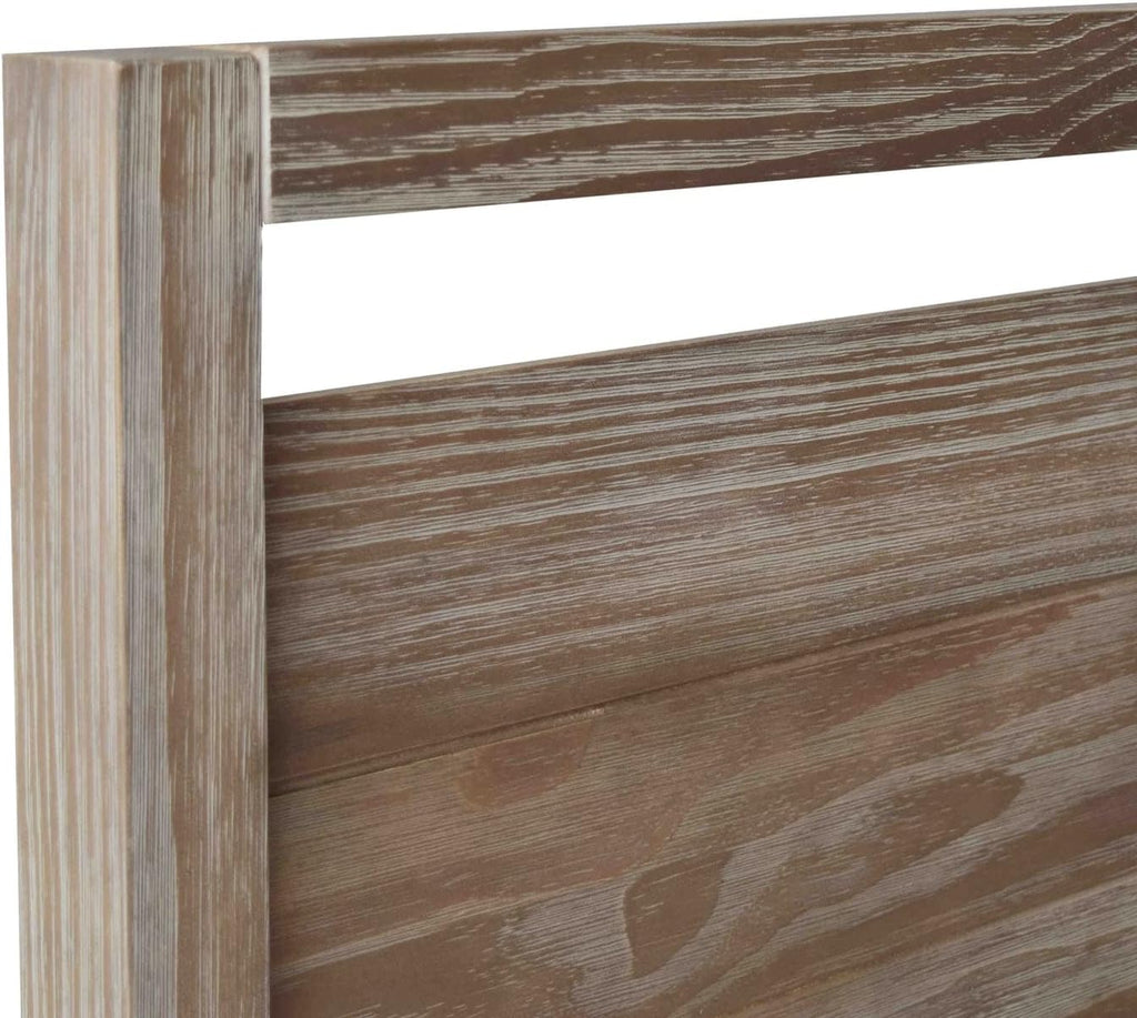 Grain Wood Furniture Loft Queen Size Solid Wood Bed, Weathered Pine