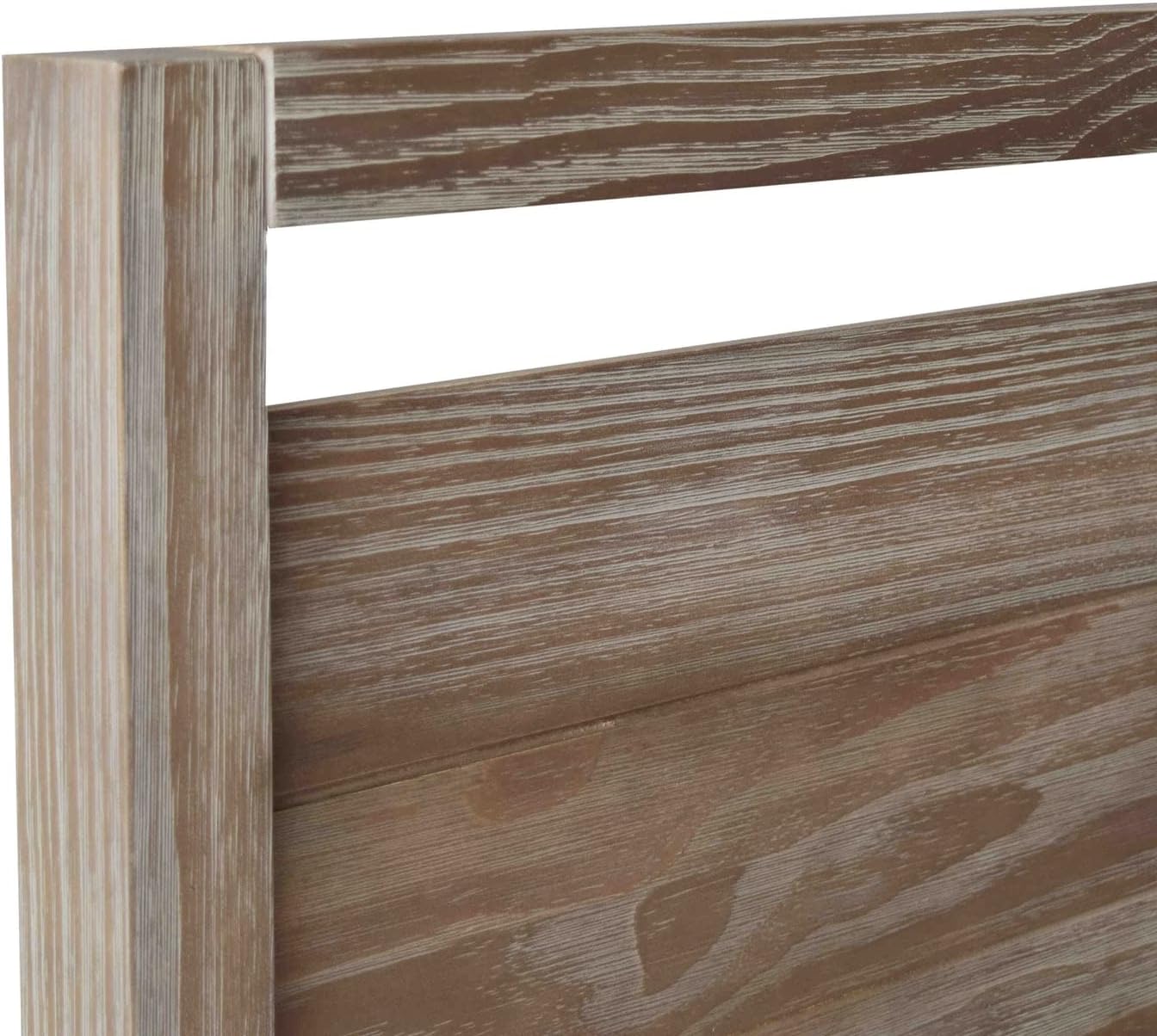 Grain Wood Furniture Loft Queen Size Solid Wood Bed, Weathered Pine