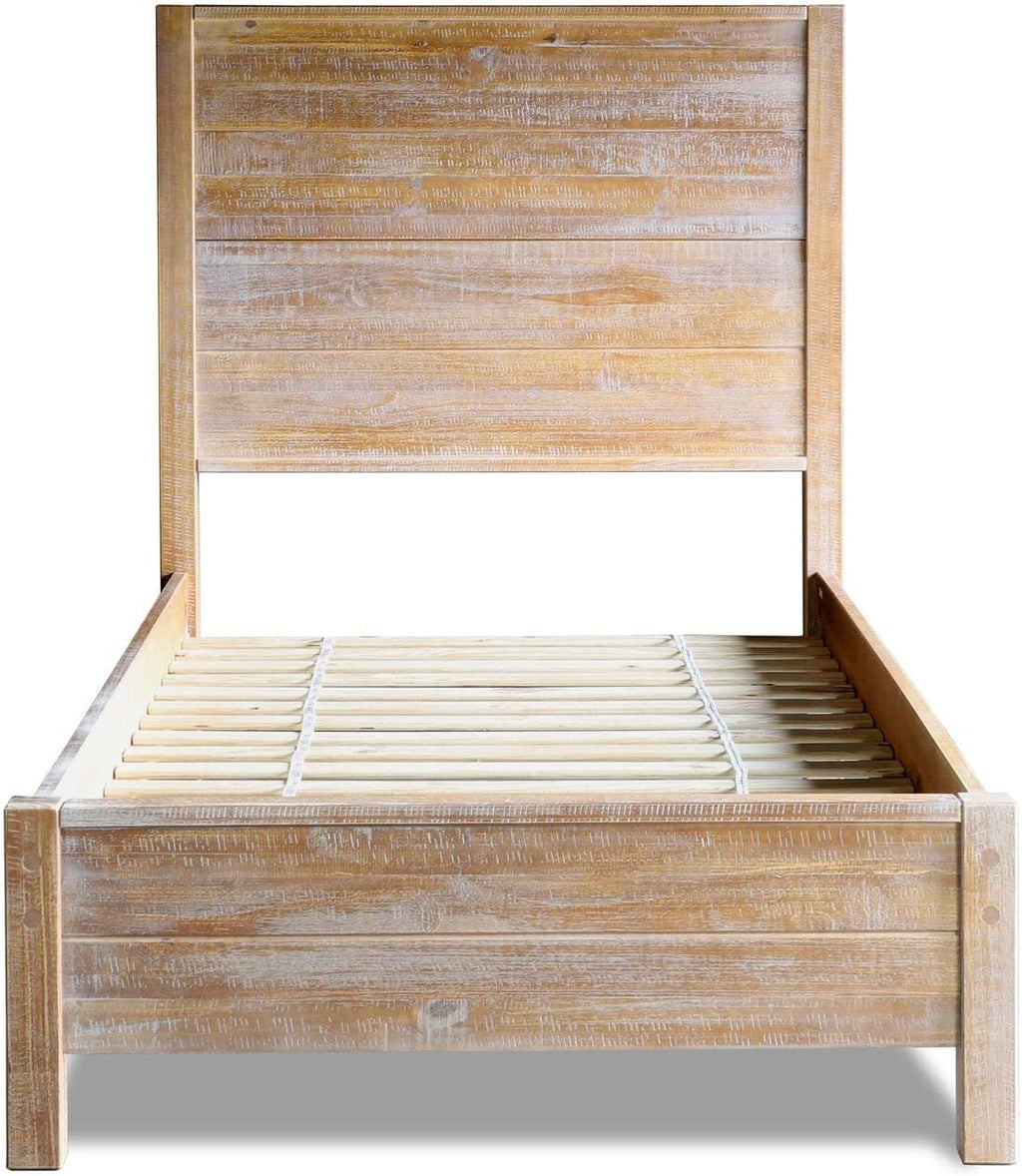Grain Wood Furniture Montauk Solid Wood Bed, Twin Size, Driftwood
