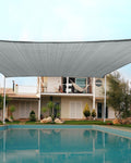 Quictent 185G HDPE Square Sun Shade Sail Canopy 98% UV Block Outdoor Patio Garden with Hardware Kit Grey, 24X24FT