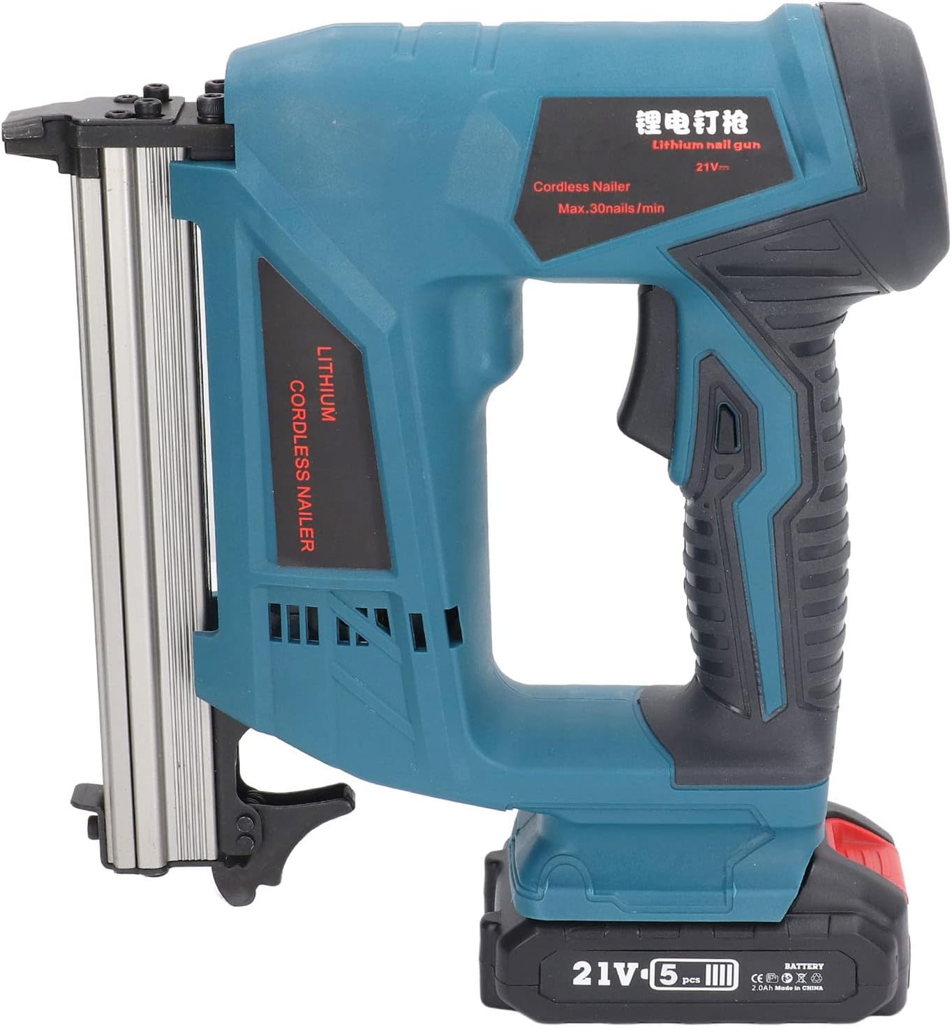 Electric Brad Nailer Kit Cordless Staple Gun for Carpentry and Woodworking Projects, US Plug 100‑220V