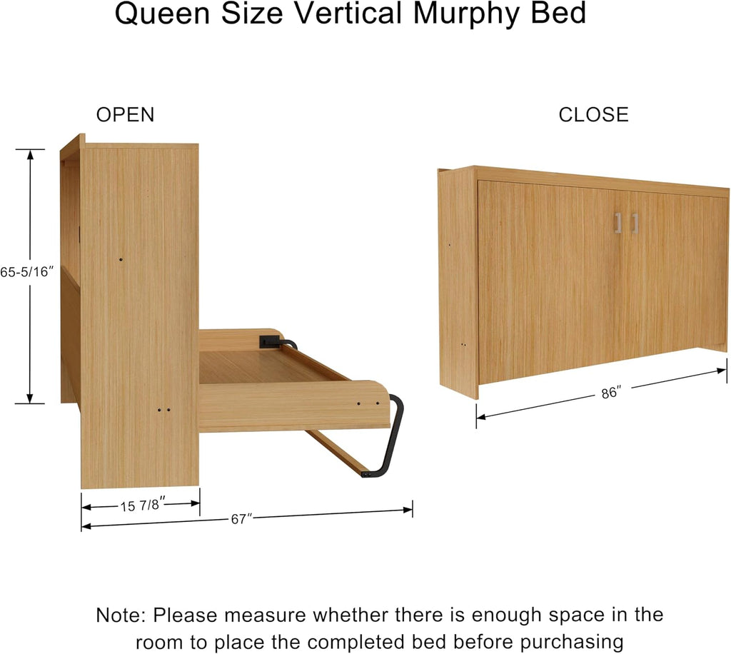 ROOMTEC Queen Murphy Bed Hardware Kit, Folding Wall Bed Kit,Horizontal,Easy to Install,Saving Space