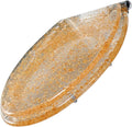 Glitter Resin Toilet Seat Elongated, Soft Close Quick Release, Easy Installation/Remove, Fit All Standard Oval-Shape (Gold Foil)