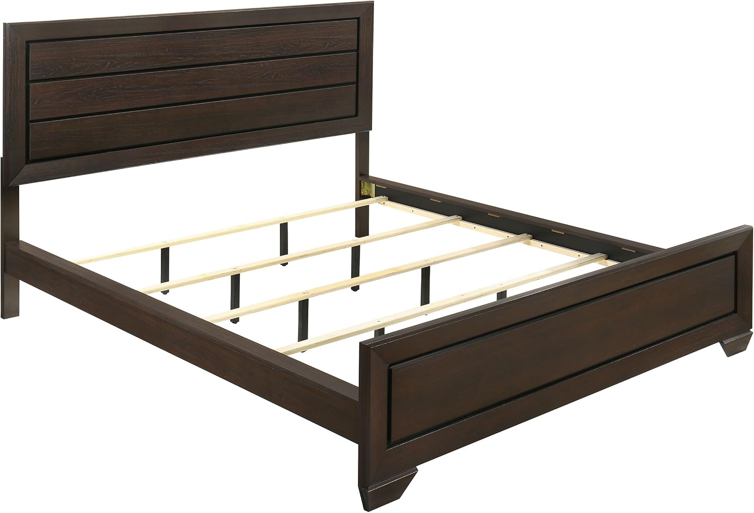Coaster Home Furnishings Kauffman Transitional 4-Piece Bedroom Set California King Size Panel Bed Frame 54-inch Headboard Dark Cocoa 204391KW-S4