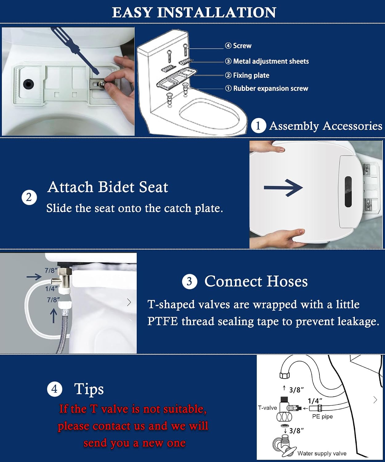 Electric Bidet Toilet Seat Elongated with Heated Seat, Warm Air Dryer, Endless Warm Water, Oscillating and Pulsating Spray Wash, Stainless Steel Self-Clean Nozzle (Bidet Toilet Seat Elongated 2)