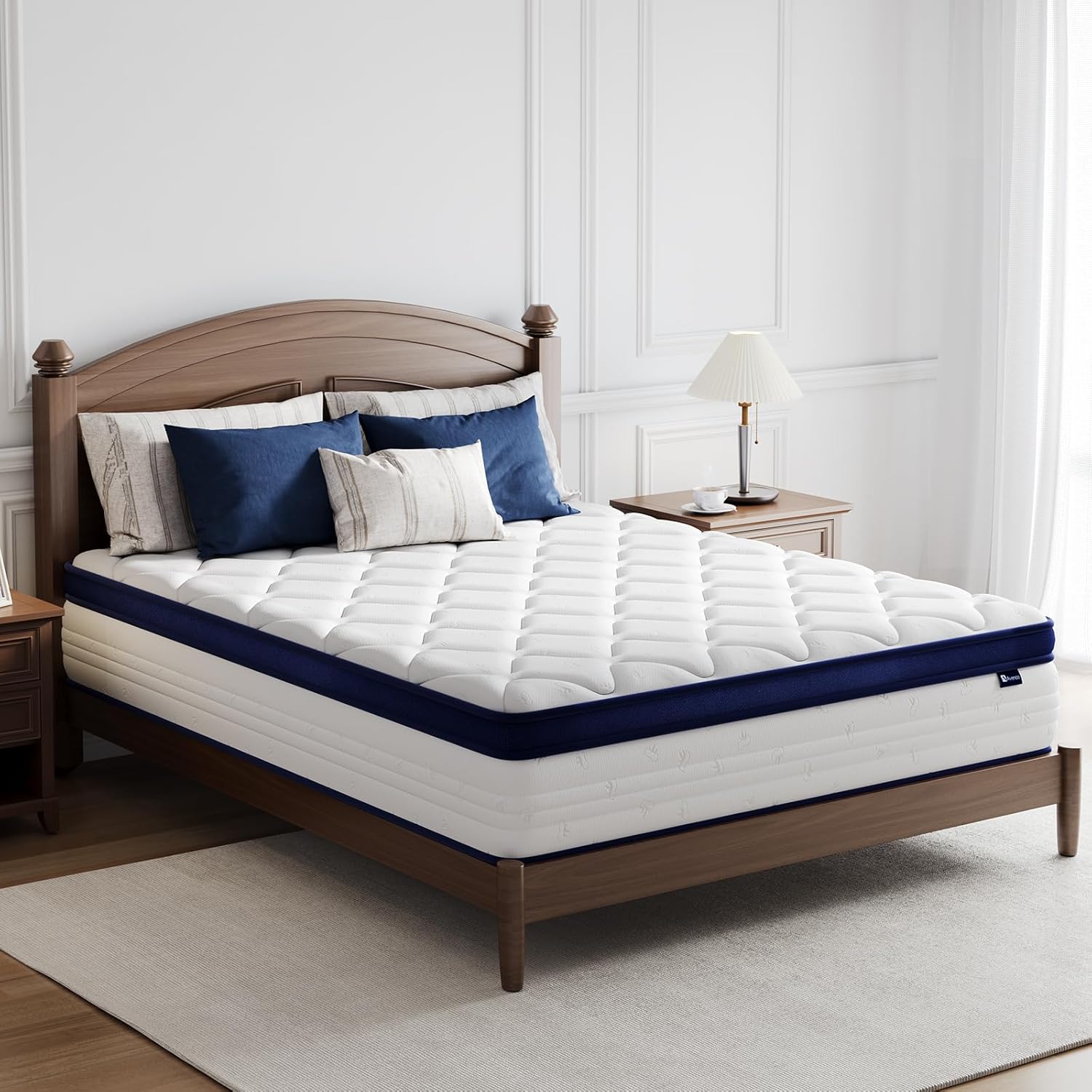 Avenco Queen Mattress, 10 inch Queen Size Mattress with Smarts™ Coil Individual Pocket Spring for Silent Sleep and Strong Edge Support, Mattresses in a Box CertiPUR-US Certified