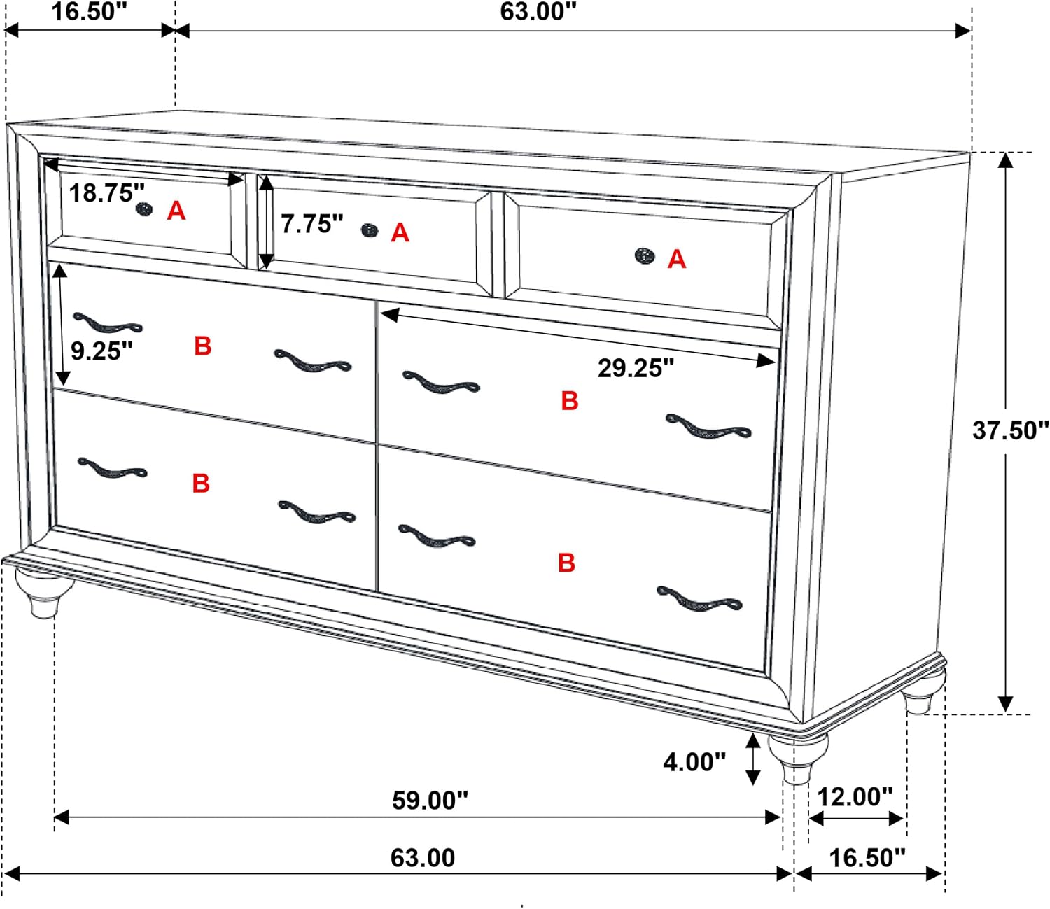 Coaster Home Furnishings Barzini Modern Classic 5-Piece Bedroom Set Leatherette Upholstered Eastern King Size Panel Bed Frame 56-inch Headboard White 205891KE-S5