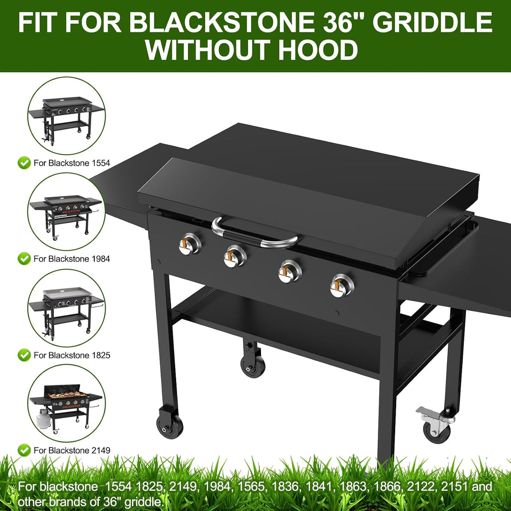 Universal Back Hinged Lid with Durable Handle for 36' Griddles, Griddle Hard Cover Hood for Blackstone 36 Inch 2149 2122 1565 1554 1560 1899 1863 1825 1818 1836 1866 1841 and Other Brand 36' Griddle