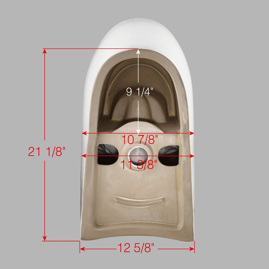 WOODBRIDGE T-0045 Modern One Piece Elongated High Effiency Toilet with Manual Operated Soft-Closed Bidet Seat, White