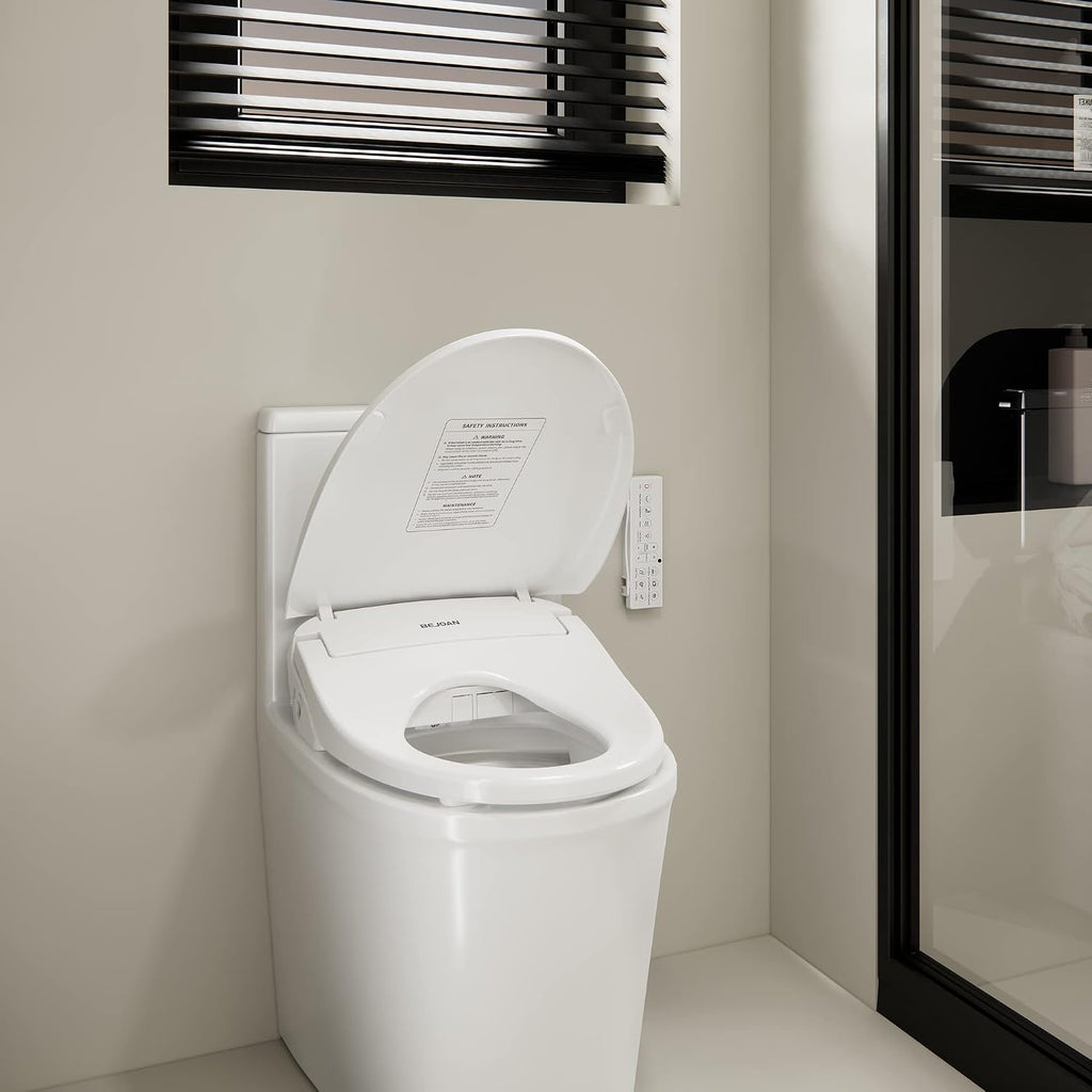 X1 Electric Bidet Seat for Elongated Toilets with Remote Control- Electronic Heated Toilet Seat with Endless Warm Water and Multifunctional Wash Functions，White，Easy Installation