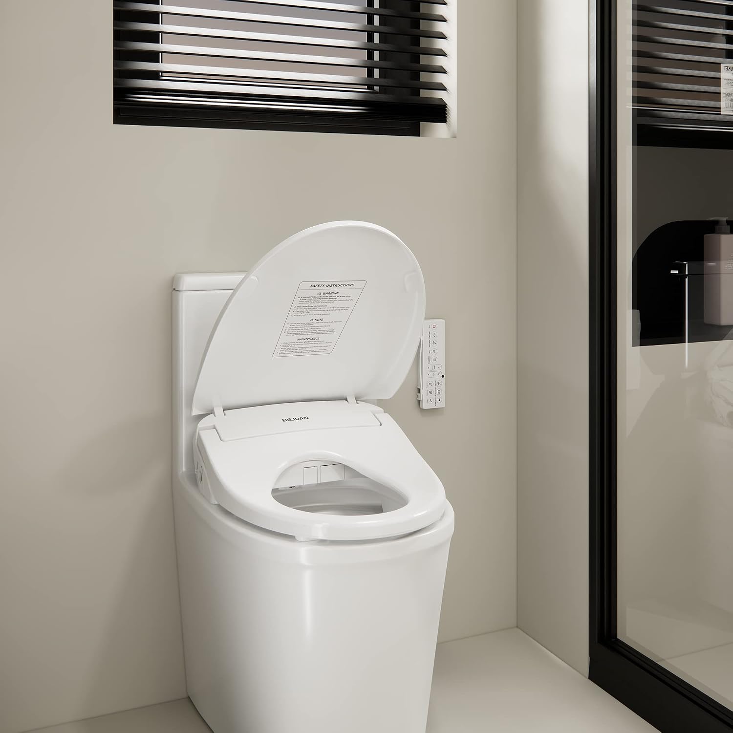 X1 Electric Bidet Seat for Elongated Toilets with Remote Control- Electronic Heated Toilet Seat with Endless Warm Water and Multifunctional Wash Functions，White，Easy Installation