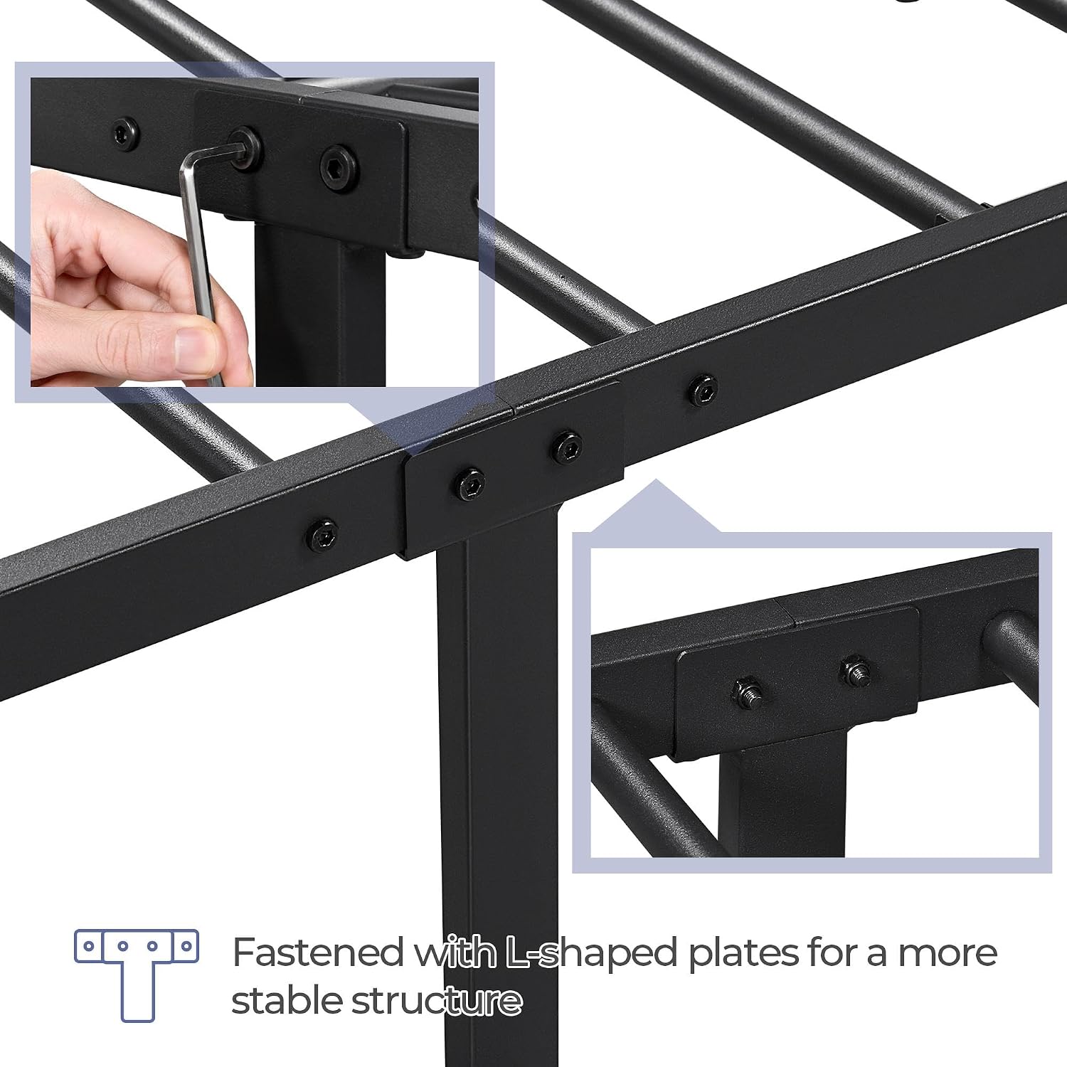 Yaheetech Classic Metal Platform Bed Frame Mattress Foundation with Victorian Style Iron-Art Headboard/Footboard/Under Bed Storage/No Box Spring Needed/Full Size Black
