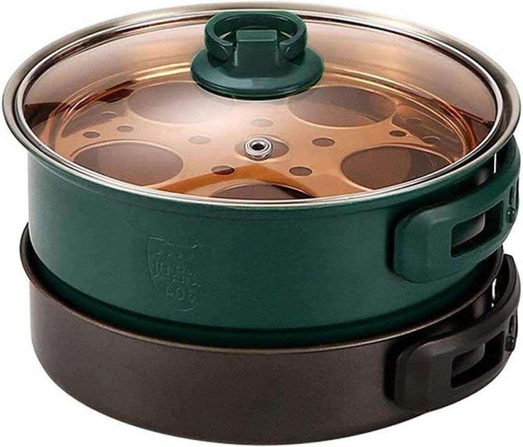 BBQ Smokeless Grill Folding Mini Electric Cooking Pot Food Grade 304 Stainless Steel Electric Heating Pot Adjustable Temperature Non-stick and Easy to Clean,White (Color : Green)