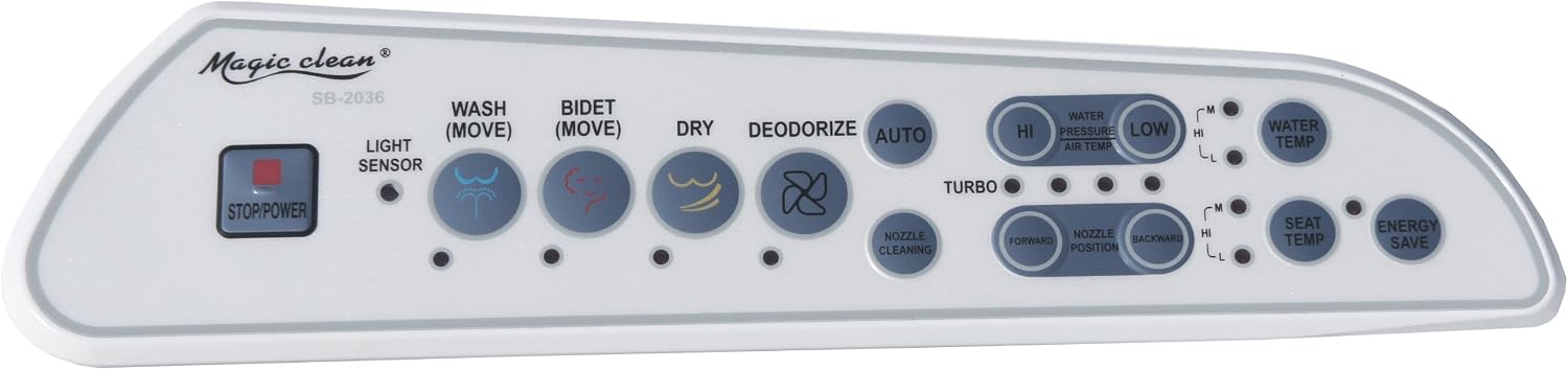 Magic Clean SB-2036L Energy-Saving Bidet with Dryer, Heated Seat and Deodorizer