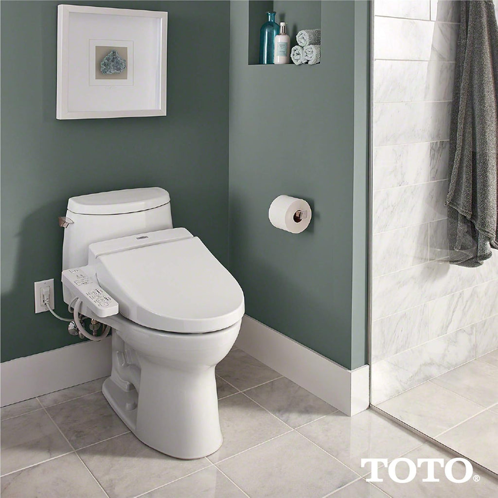 TOTO SW2014#01 A100 WASHLET Electronic Bidet Toilet Seat with SoftClose Lid, Elongated, Cotton White