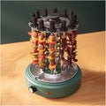 Rotating Electric Grill Smokeless Indoor 12 Skewers Vertical Grills Stainless Steel 360 Rotating Rapid Heating for Skewers Roast - Home Parties