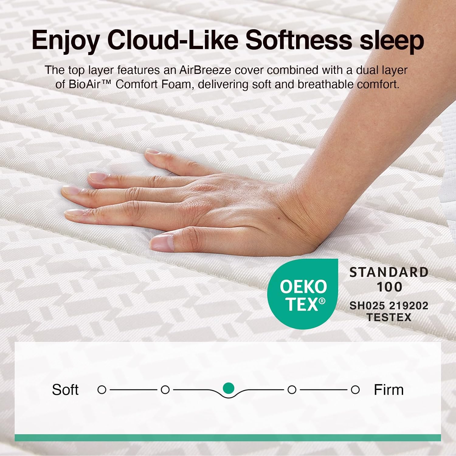 Novilla 6 Inch Twin XL Mattress, Hybrid Twin XL Size Mattresses with BioAir Comfort Foam for Pressure Relief, Medium Plush Colchones with Innerspring CertiPUR-US Certified for Kids Mattress in a Box