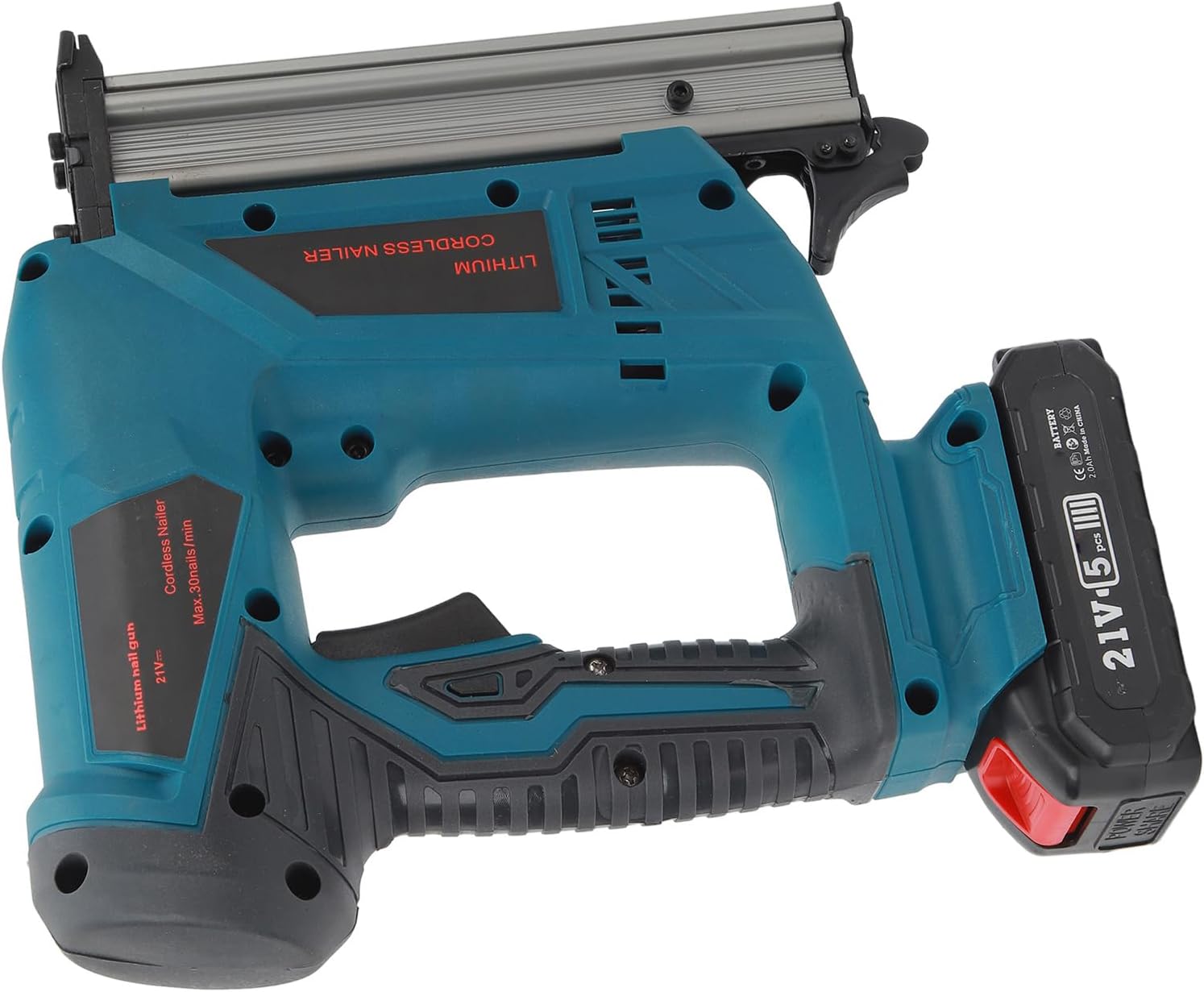 Electric Nail Gun Brad Nailer Kit, Cordless F30C with Battery Charger for Woodworking Tools, Furniture Frames (US Plug 100‑220V)
