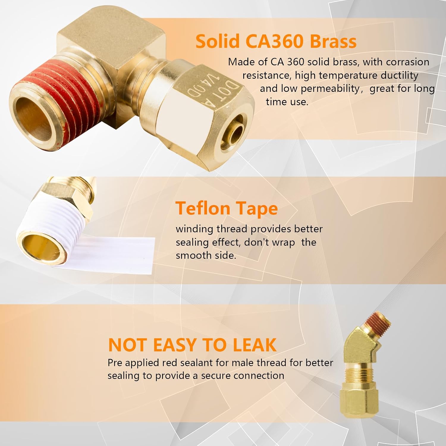 251Pcs DOT Air Line Fittings Push Lock Air Fittings & Brass Air Nylon Tube Compression Fittings Kits,1/4' 1/8' 3/8' 1/2' NPT Push To Connect Fittings Quick Connect Air Hose Fittings Assortment
