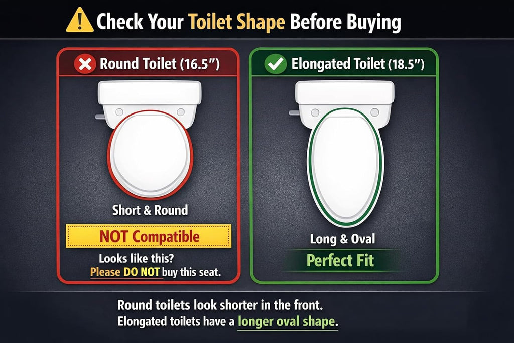 R&T 2' Toilet Seat Riser with Handles – Comfortable Raised Toilet Seat for Seniors, Fits for Elongated Toilets, Elevated Seat with Soft Grey Padded Arms for Bathroom