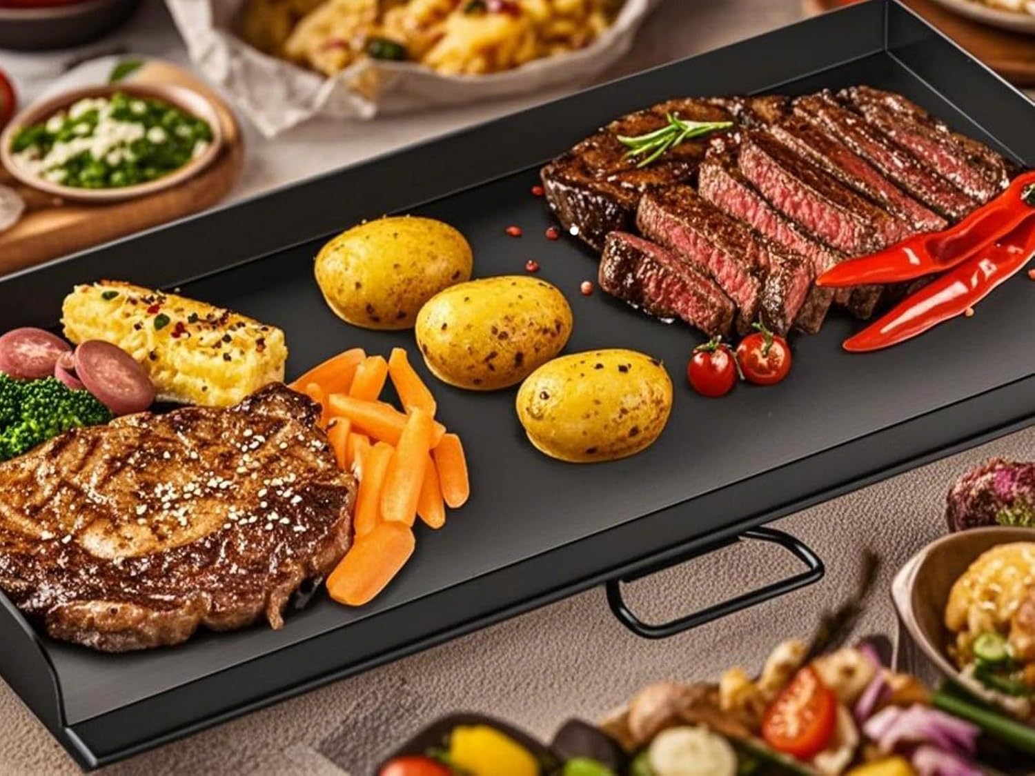 14' x 32' Fry Griddle Heavy-duty Steel Cooking Griddle Compatible with Camp Chef Griddle Stoves EX60LW, EX60P, EX60PP, EX60P, EX60B, EX280LW for Camp Chef Explorer 2-burner Camp Stove