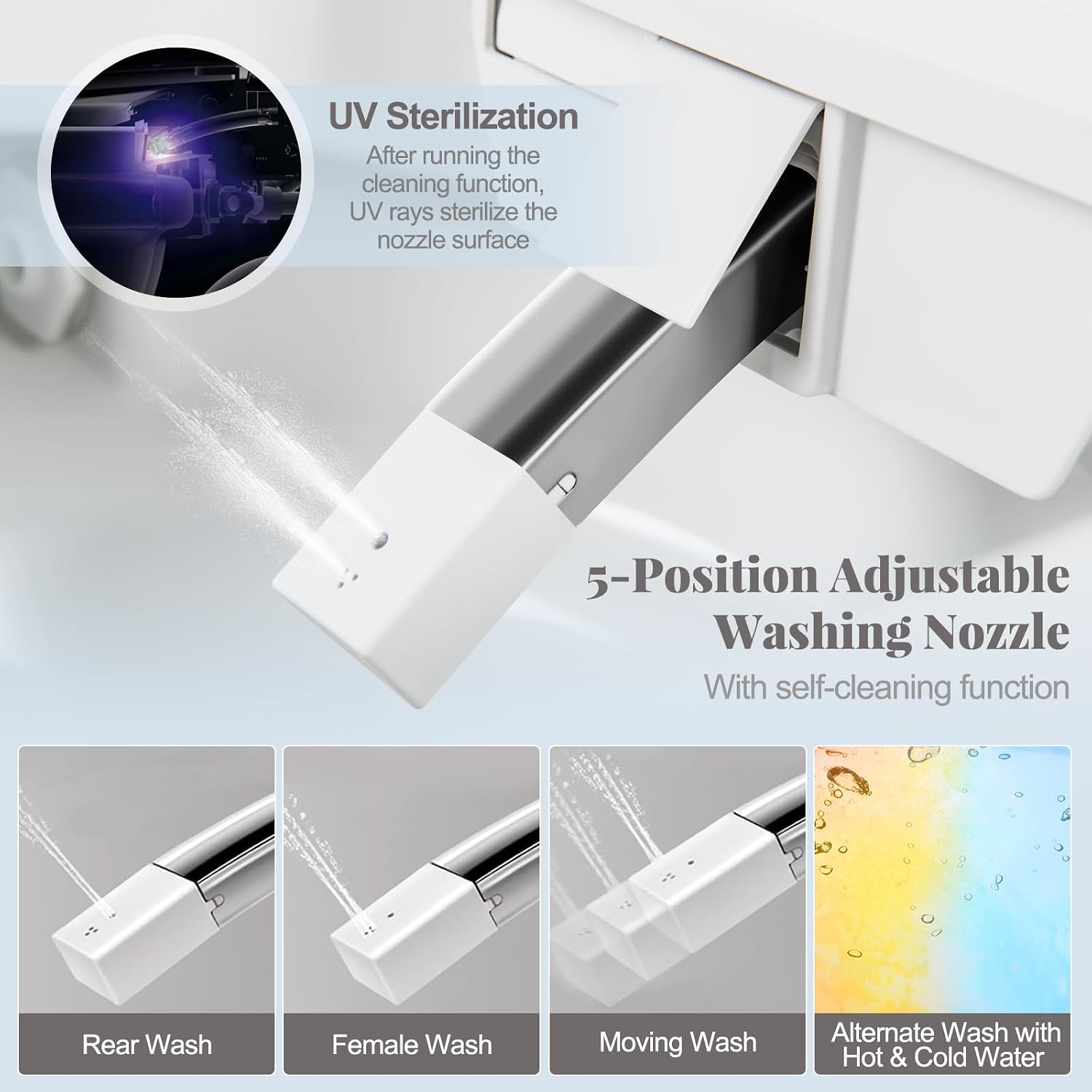 Giantex Smart Toilet, Elongated Bidet Toilet with Adjustable Heat, Dryer, Night Light, Auto Open/Close, Foot Sensor, 1.16 GPF Automatic/Blackout Flush, Remote/Side Knob, 1000 Gram MaP Flushing Score