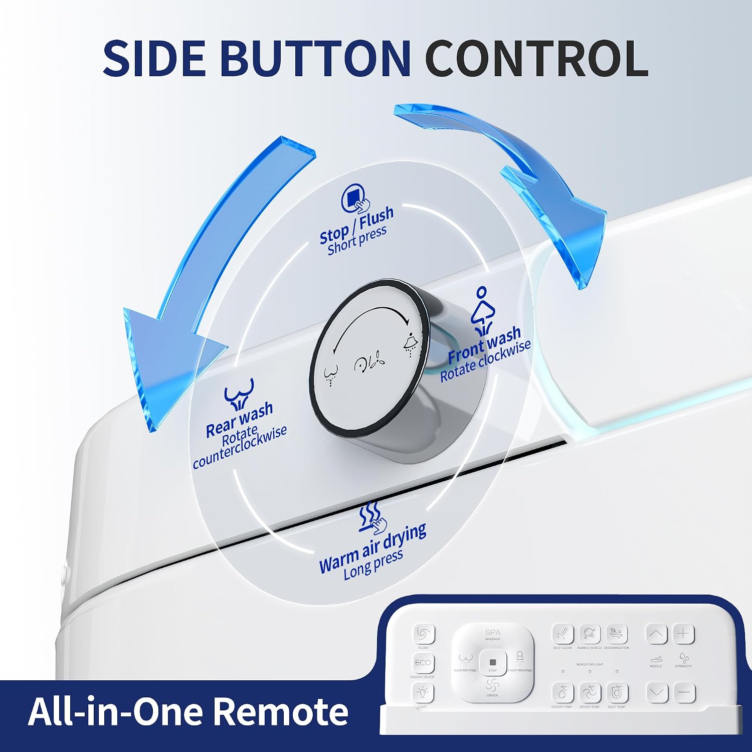 DeerValley Smart Toilet with Bidet Built in - Powerful Auto Flush, Auto Open/Close Lid, Heated Seat & Instant Warm Water Bidet, LED Display, Deodorization, 12' Rough-In, DV-1S0159-V3