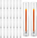 30 Pack Glass Hurricane Candle Holders 12.6' Open Ended Candlestick Holder Tubes Clear Bottomless Cylinders Suitable Taper LED Candles for Wedding Party Christmas Table Centerpiece Decor
