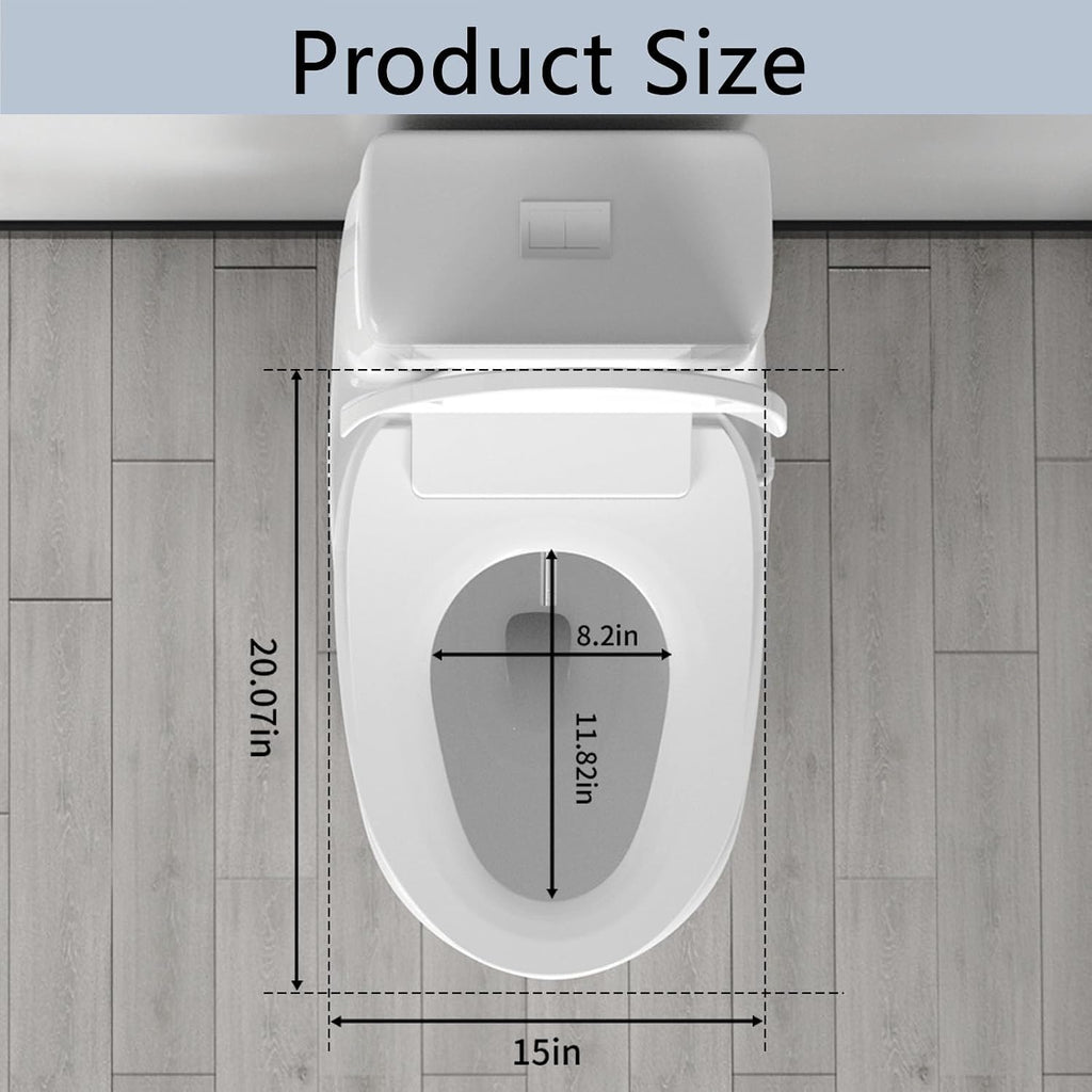 Bidet Toilet Seat Elongated, Unlimited Warm Water, Heated Toilet Seat, Warm Air Dryer, Rear and Front Washing, Soft Closed Toilet Lid, Night Light, Requires Outlet,white