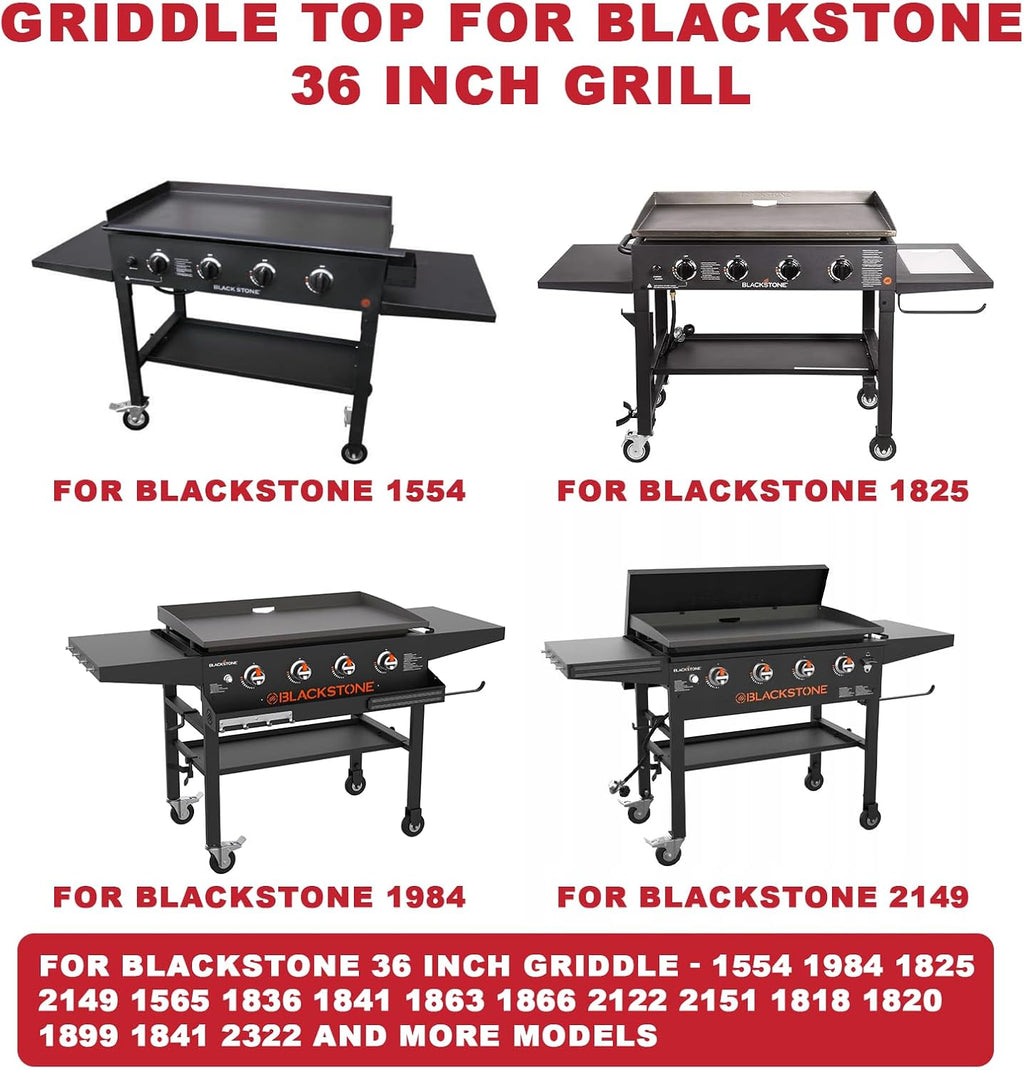 Griddle Top for Blackstone 36 Inch Griddle 4 Burner 1554 1825 1560 1899 2149 Gas Grill, 36' Powder Coated Steel Flat Top Replacement Part