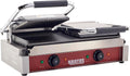 Kratos Commercial Electric Panini Sandwich Grill with Grooved Top and Smooth Bottom Plates, 18.7'x9' Cooking Surface, Commercial Countertop Panini Press, 120V, 3500W (29Y-025)