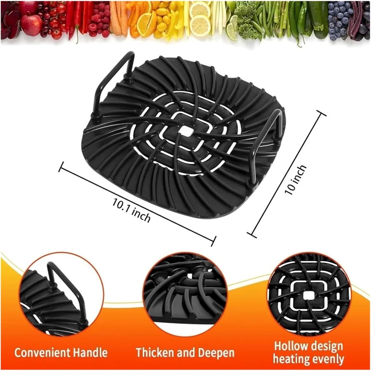 5-in-1 Indoor Grill，Compatible For Ninja Foodi AG300 AG301 AG301C AG302 AG400 Non-stick Grill Griddle+ Fine Mesh Splatter Screen