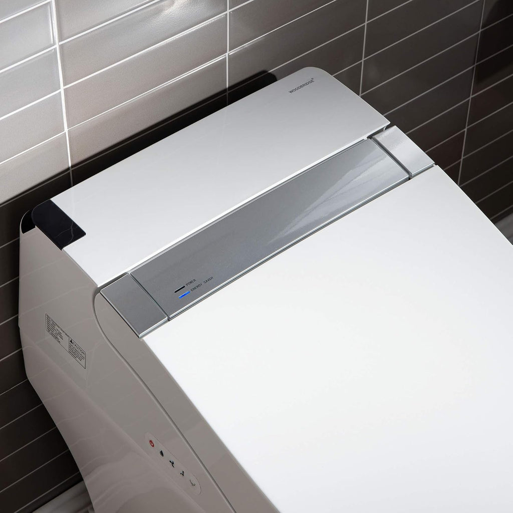WOODBRIDGE B0960S Auto Flush, Auto Open & Auto Close, 1.28 GPF Single Flush Toilet with Smart Toilet Seat and Wireless Remote Control, Chair Height