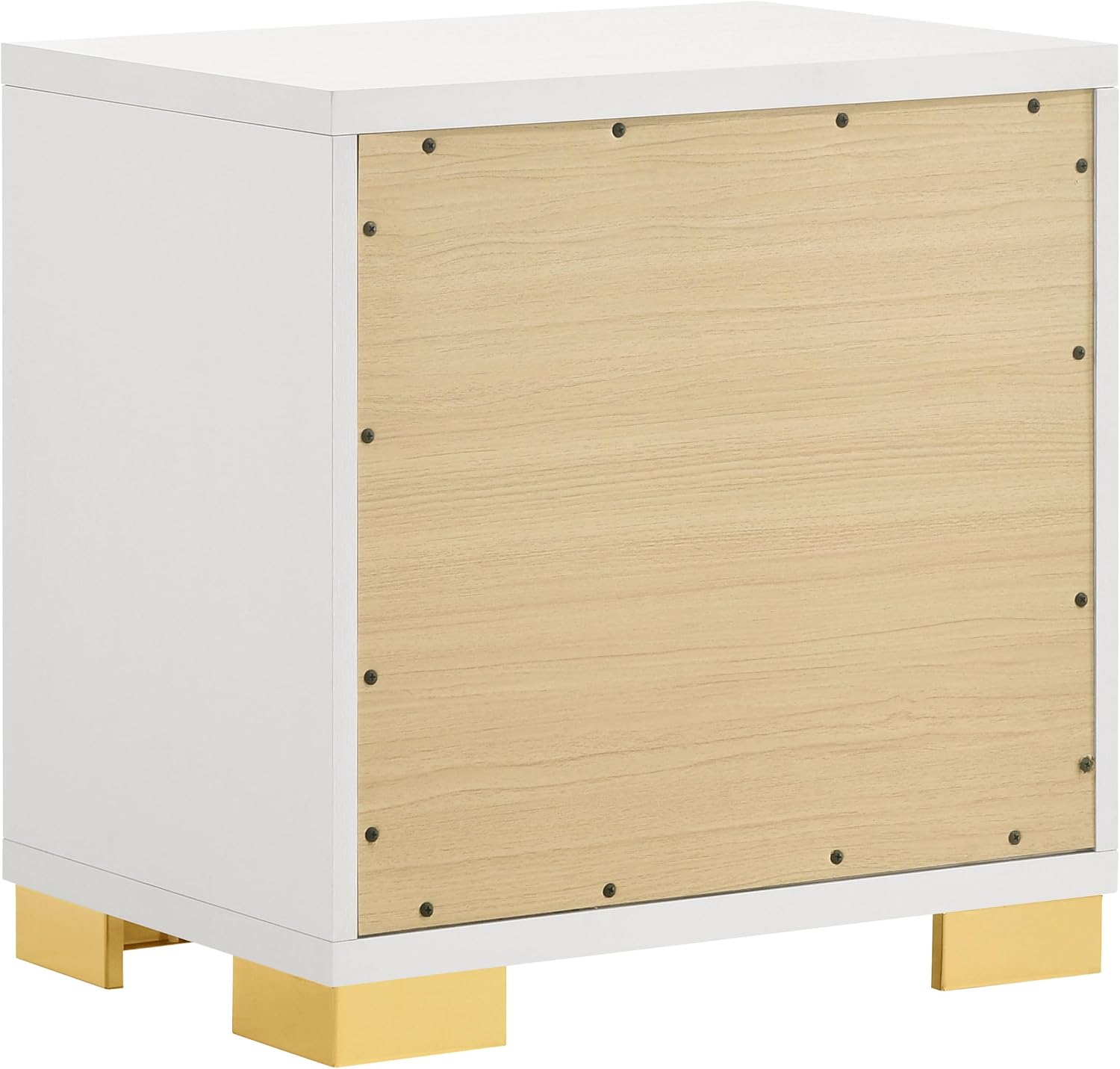Coaster Home Furnishings Marceline Contemporary 4-Piece Bedroom Set Twin Size LED Panel Bed Frame 51-inch Headboard White 222931T-S4