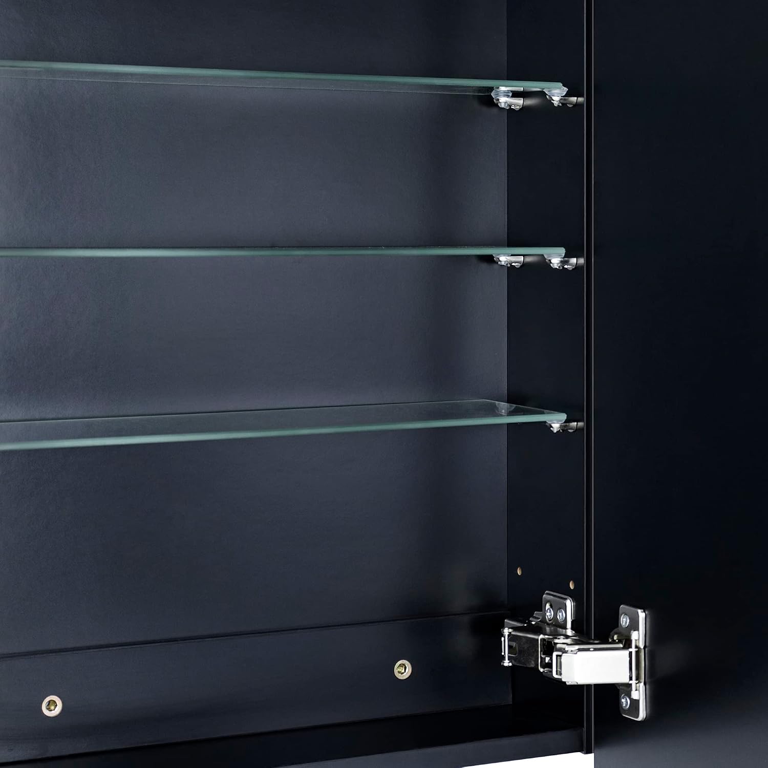 GRACTO 16.5x24 Black Recessed and Surface Mount Bathroom Medicine Cabinet with Mirror Matt Black Metal Framed Rounded Rectangle Medicine Cabinet